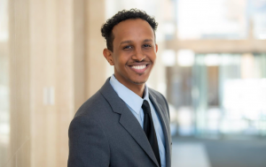 Abdulkadir Sharif '20 poses for a headshot in 